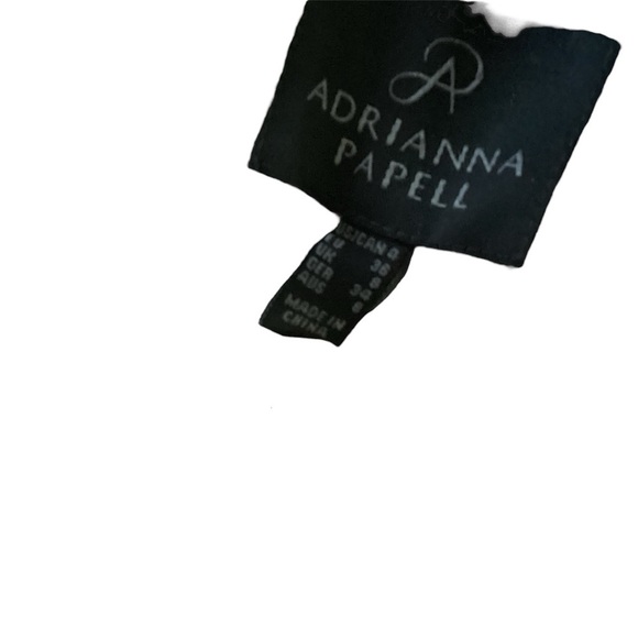 ADRIANNA PAPELL COCKTAIL DRESS NAVY BLUE LACE AND SEQUINS SHELL SIZE 4.  PROM - Picture 4 of 4